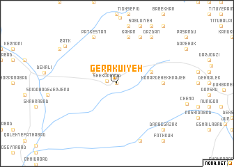 map of Gerākūʼīyeh