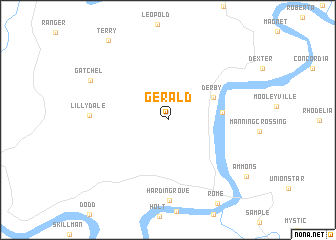 map of Gerald