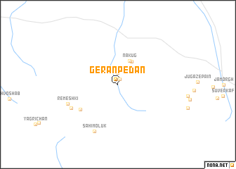 map of Gerān Pedān