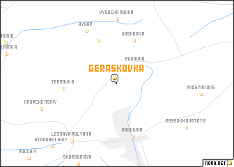 map of Gerasʼkovka