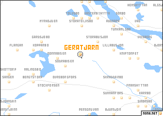 map of Geråtjärn