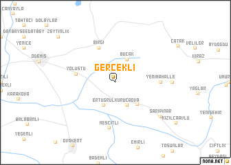 map of Gerçekli