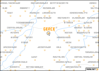 map of Gérce