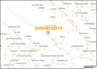 map of Gerdāb-e Soflá