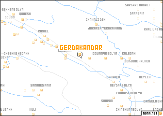 map of Gerdakān Dār