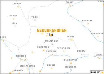 map of Gerdak Shāneh