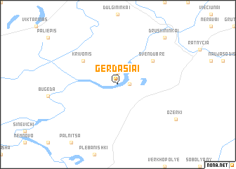 map of Gerdašiai