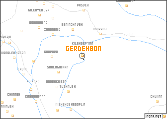 map of Gerdeh Bon