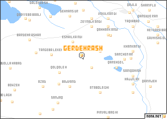 map of Gerdeh Rash