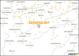 map of Gerdeh Ūlāst