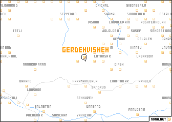 map of Gerdeh Vīsheh