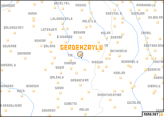 map of Gerdeh Zāylū