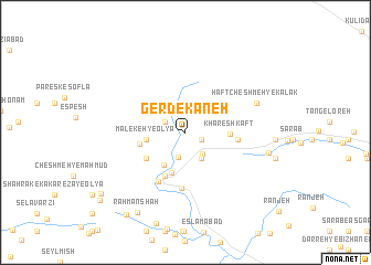 map of Gerdekāneh