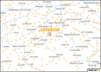 map of Gerd-e Kūh