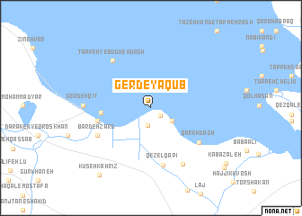 map of Gerd-e Ya‘qūb