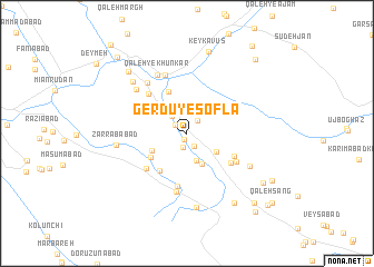 map of Gerdū-ye Soflá