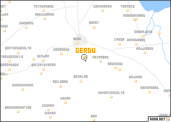 map of Gerdū