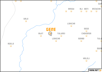 map of Gerē
