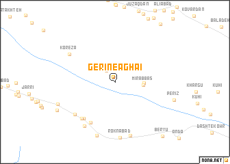 map of Gerīn-e Āghā\