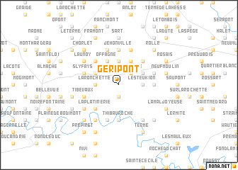 map of Géripont
