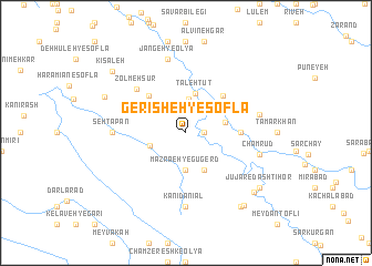 map of Gerīsheh-ye Soflá