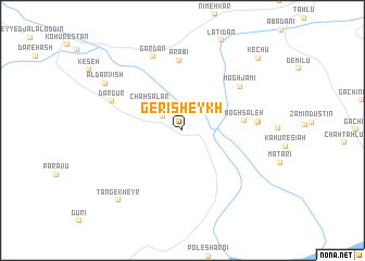map of Gerī Sheykh