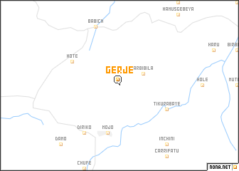 map of Gerjē