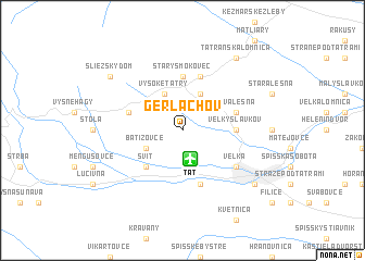 map of Gerlachov