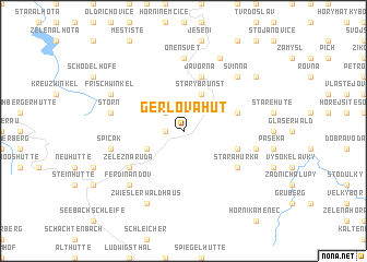 map of Gerlova Huť