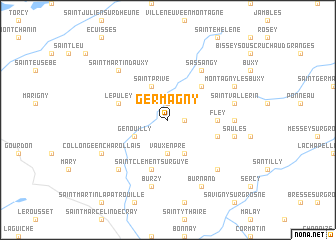 map of Germagny