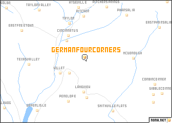 map of German Four Corners