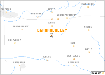 map of German Valley