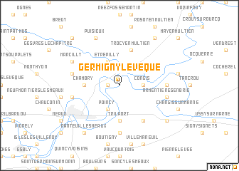 map of Germigny-lʼEvêque