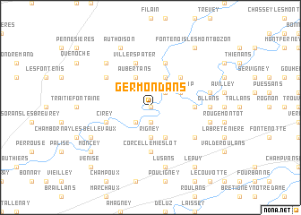 map of Germondans