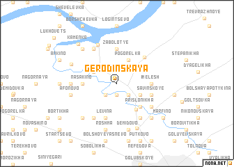 map of Gerodinskaya