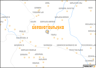 map of Gerovo Tounjsko