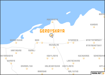 map of Geroyskaya