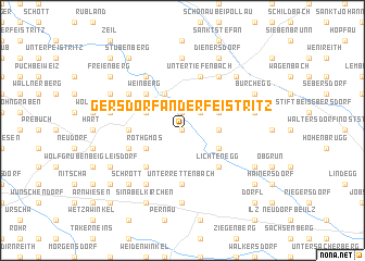 map of Gersdorf an der Feistritz
