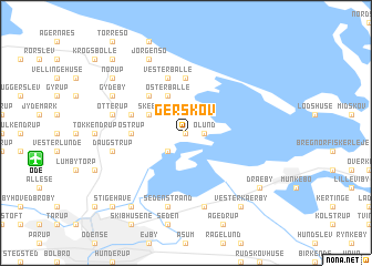 map of Gerskov