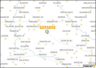 map of Gersonė