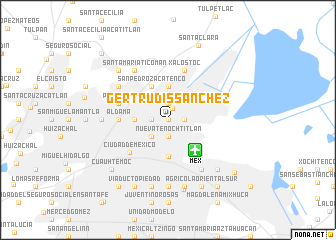 map of Gertrudis Sánchez