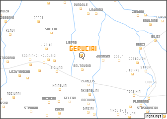 map of Geručiai