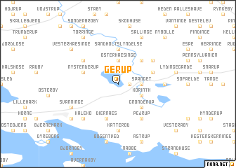 map of Gerup