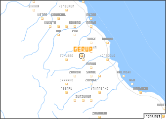 map of Gerup