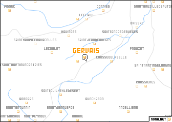 map of Gervais