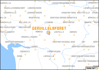 map of Gerville-la-Forêt