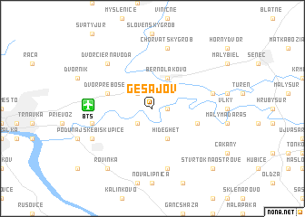 map of Gešajov