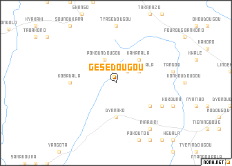 map of Gésédougou