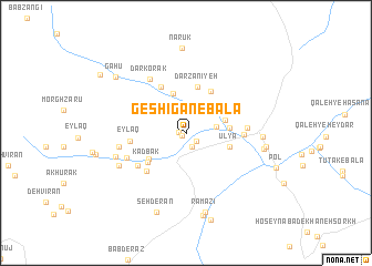 map of Geshīgān-e Bālā