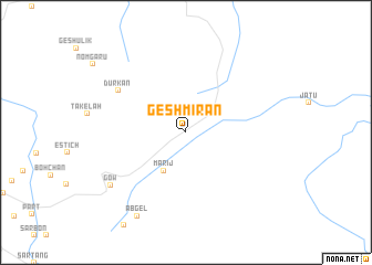 map of Geshmīrān